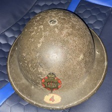 WWII BRITISH NFS STEEL HELMET
