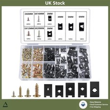180 Pcs U-Clip and Screw Set
