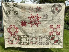 Quilted patchwork quilt with - quilted,