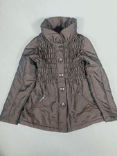 Tagg Equestrian Jacket Womens Small Brown Waterproof Stretch Padded Hooded 
