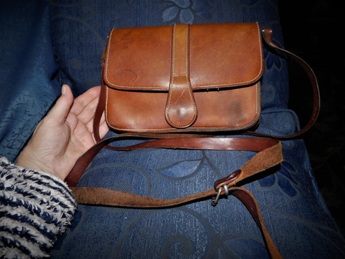Vintage ladies bag tough - tough, tan