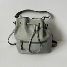 Fossil Light Blue Pebbled Leather Handbag Handle Shoulder Strap Drawtie