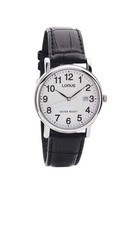 LORUS GENTS BLACK LEATHER