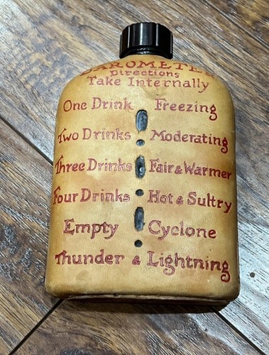 Vintage leather covered glass - vintage,