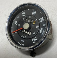 Vintage British Jaeger 120 MPH Speedometer Speedo Sunbeam Hillman Humber Classic
