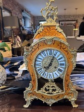 Antique Mantel Clock French Boulle-style Clock Ornate Brass Mounts Needs Repair