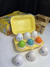 TOMY Hide and Squeak Eggs Activity Toy Colour Sorter toddler Toy - Preowned 