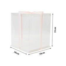 Large Clear PVC Gift Cake Boxes Present Packaging Transparent Box Wedding Favors