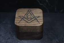 Wooden Freemason Walnut  Ring