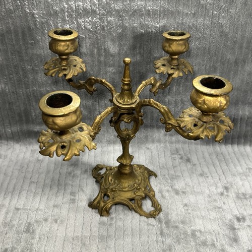 Vintage ornate brass swivel - brass,