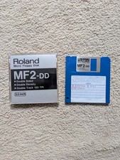Roland MF2-DD Floppy Disk In Case.  Vintage For Use With Samplers Etc