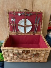 vintage picnic basket  & ware