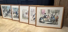 5x antique James Gillray Prints numbered Limited Edition Large caricature satire