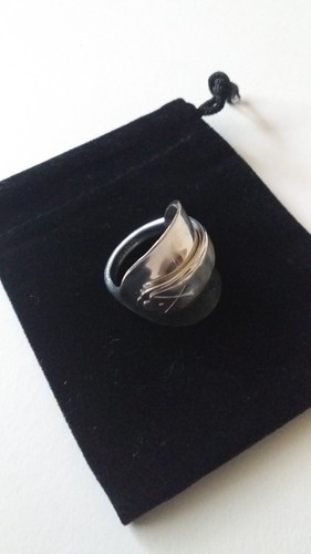 Solid silver golf spoon - , ring