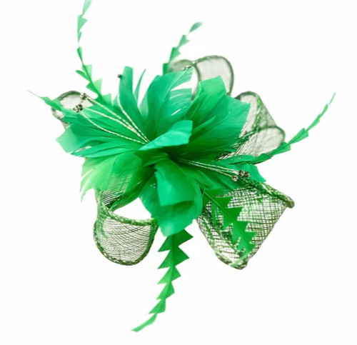 Small flower feather hair hat - flower,