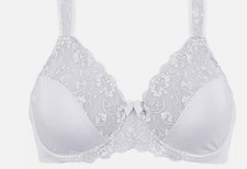 Telimussto Ladies White Lace Underwired Non Padded Bra See Description 