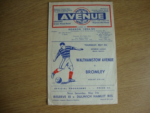 1954 walthamstow avenue v - 1954/5,