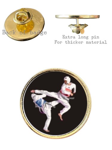 Tae kwon 26mm metal lapel - metal,