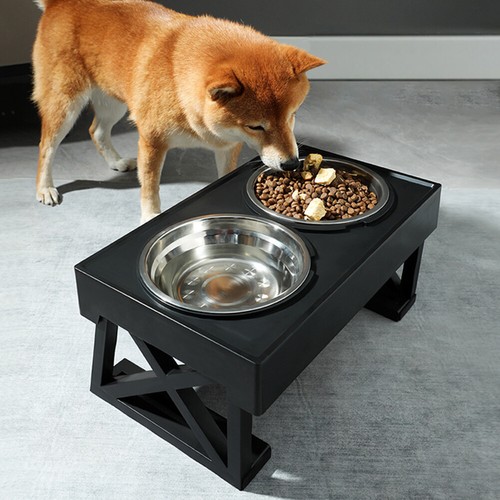Double bowls pet feeder - double,