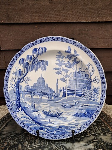 Vintage spode pottery blue - blue, and