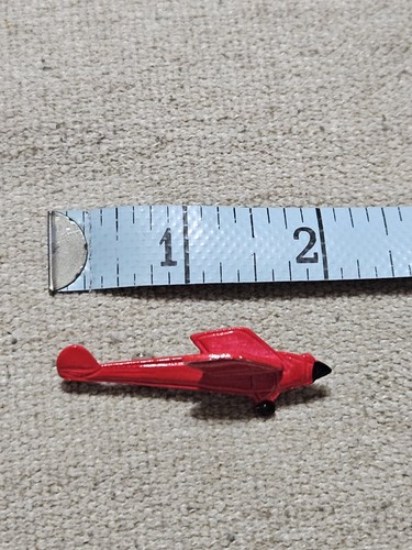 Vintage red airplane lapel - airplane,