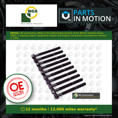 Cylinder head bolts fits - cylinder, fiat