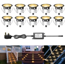 YZGWZLD LED Decking Light Warmwhite Waterproof Plinth Deck Lights,10 Packs