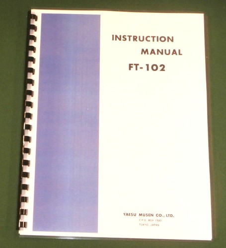 Yaesu 102 instruction - ft-102,
