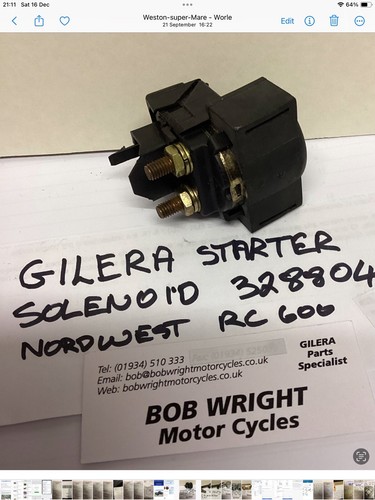 Gilera starter motor solenoid - gilera,