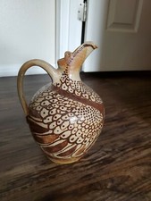 Amazing Pottery Pitcher Signed