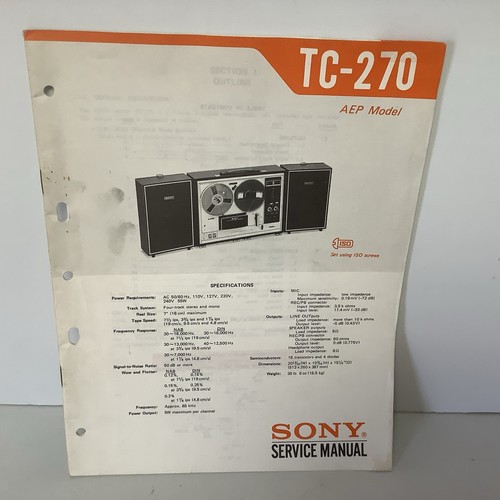 Sony 270 reel - tc-270,