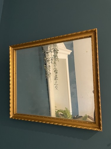 Vintage gilt small 50s mirror - small,