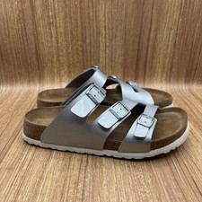 Betula Birkenstock Leo Silver Buckle Sandals Size EU 40 Womens Size 9