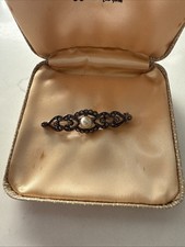 Vintage Ciro of Bond Street Marcasite & Pearl Brooch In It’s Original Box 1960s
