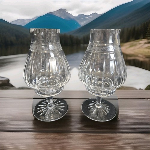 Wedgwood pair cut crystal - pair,