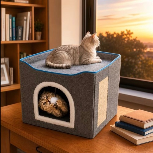 Large foldable cat house - cat, cosy
