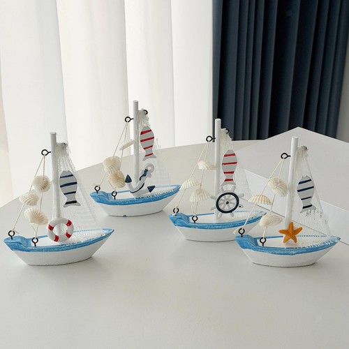 Wood sailboat table ornament - wood,