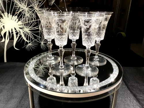 Baccarat port wine glasses - 5,