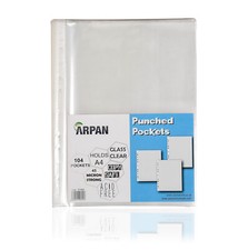 Arpan A4 punched pockets 104