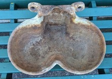 Vintage cast iron double wall mounted animal trough.  Ideal planter.