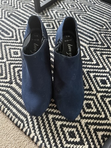 Women navy wide fit heeled - women's,