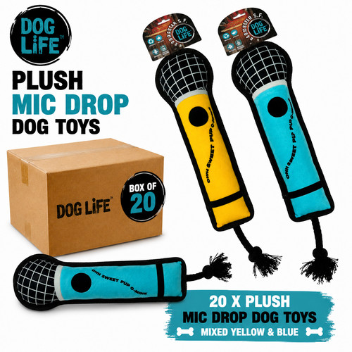 Plush mic micropho dog - plush,