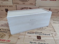 Wooden wine box crate with - box, lid