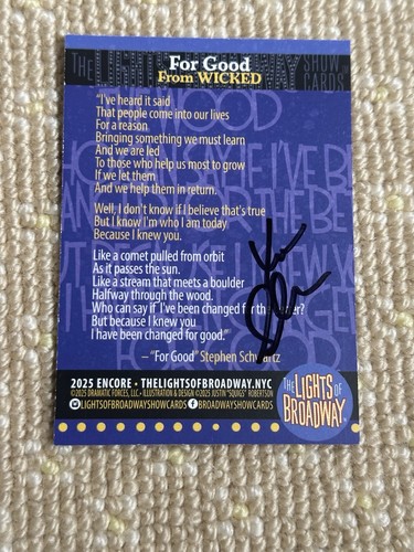 Shoshana bean signed - shoshana, wicked