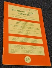 Plymouth Bus Timetable. Plymouth City Transport / Western National. 1963. JM.