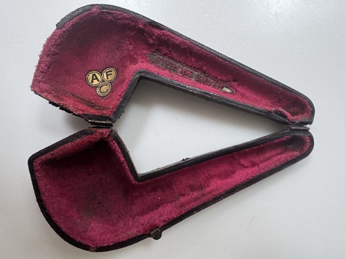 Vintage leather covered pipe - leather,