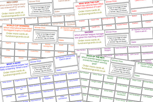 Football fundraising cards - fundraising,