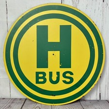 Vintage German Bus Stop Sign