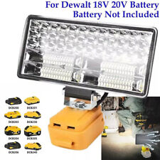 For Dewalt 18V 20V Battery LED Work Light Workshop Flashlights Torch Camping USB