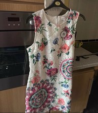 Apricot Floral Pattern Dress